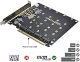NFHK 4X NVME M.2 AHCI to PCIe 3.0 x16 RAID Card with Fan view 5
