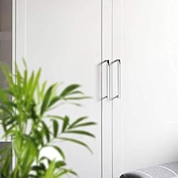 GOBEKOR 15 Pack Solid Cabinet Pulls Polished Chrome