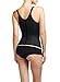 Squeem Seductive Open Bust Shapewear Vest: Enhances curves, adjustable compression, back smoothing, adjustable straps, steel boning - Black/XS
