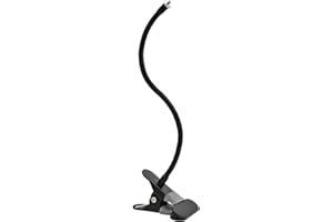 Holicfun Clip Mount for Ring, Blink, Eufy, Google Nest, Wyze, and Arlo Indoor Outdoor Cameras, 40cm Gooseneck Arm, Flexible Adjustment, Strong Clamp, Black