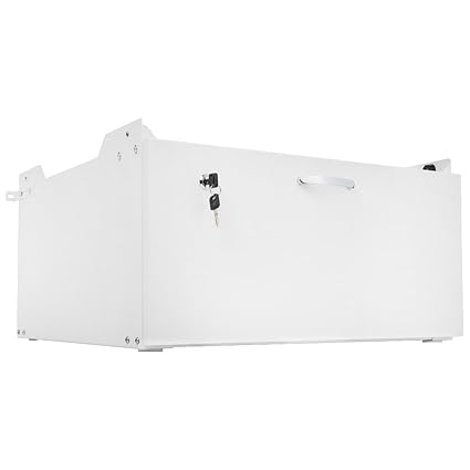 Arkas WM-001-60 Unterbausockel mit Schublade für Waschmaschinen und Trockner, weiß