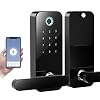 COOLOUS Fingerprint Lock with Bluetooth Smart Life App,Stainless Steel Door Lock Touchscreen Keypad Keyless Smart Lock…
