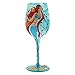 Enesco Designs by Lolita “Mermaid” Hand-painted Artisan Wine Glass, 15 oz