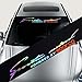 Cheng-store 8'' X 52'' Car Laser Reflective Vinyl Sticker, Cool Graffiti Sign Stickers Vehicle Accessories, Windshield Car Decal Gran Turismo The Real Driving Simulator Banner Strip