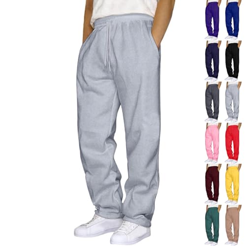 Joggers for Men UK, Tracksuit Bottoms Men, Jogging Bottoms Loose Fit Baggy Sweatpants Elasticated Waist Mens Winter Sports Trousers Pants with Pockets Drawstring