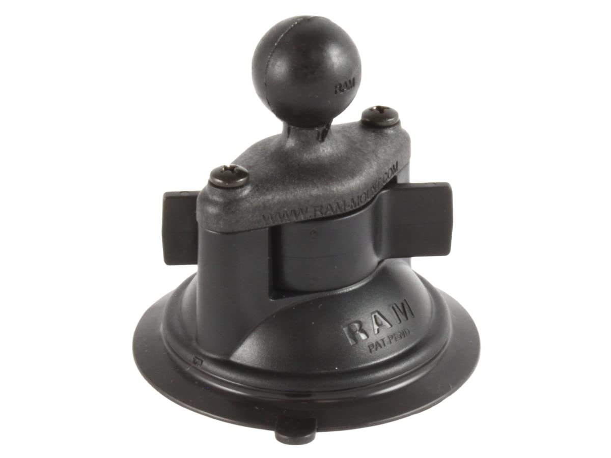 RAM Mounts Suction Cup Base with Composite Diamond Base Plate - B Ball (1 Inch) - RAP-B-224-1U