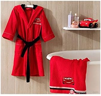 Serra Home Hotel &amp; Spa Disney Cars Bath Towel 70X130 Soft Turkish Cotton Hand-Face Towel, Machine Washable Luxury Sheet Set