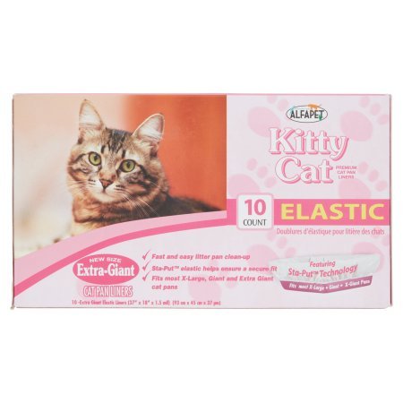 Pack of 4 - Alfapet Kitty Cat Elastic Cat Pan Liners, 10 count - Thumbnail 3