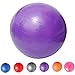 Saymequeen Anti-Burst Exercise Ball with Foot Pump for Adults Kids Balance Workout Fitness Yoga Ball 45cm/55cm/65cm/75cm(purple, Diameter:45cm/17.7 inch)