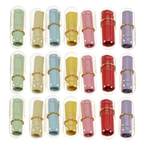 EXCEART 50 pcs Message Bottles Clear Pill Shaped Plastic Message Bottles Lovely Capsule Message Mini Friendship Letter Message Wishing Bottle