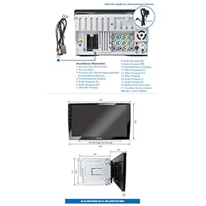 XOMAX XM-2VN1003 Autoradio con Touch Screen XXL regolabile (10" / 25 cm) I Mirrorlink I Navigazione GPS I Bluetooth I Collegamenti per microfono esterno e retrocamera I RDS I USB I 2 DIN - immagine 4