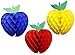3-Piece 7 Inch Apple Decoration, Red Blue Yellow