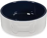 Petface Bone Ceramic Dog Food Bowl Cream Navy 15 cm view 1