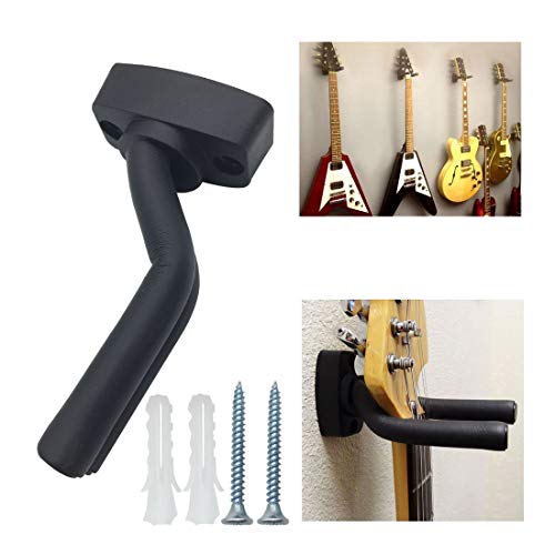 6 piezas de perchas para guitarra, soporte de gancho para montaje en pared para guitarras de todos los tamaños, bajo, mandolina, banjo