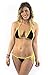 Lena Style Brown Velvet Yellow Trim Micro Extreme Bikini G String Swimwear