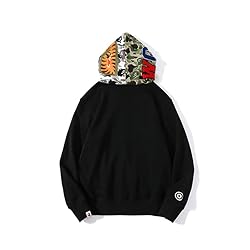 EXXE&OYYO Men's Shark Hoodie,Cotton Material Shark