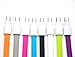 Costyle 6pcs/lot Colorful Magnet 0.7Ft Feet 8.5 Inch Portable Travel Flat Micro USB 2.0 Data Sync Charging Cable Cord For Samsung Galaxy Note 2, Galexy S4, Galaxy S3, Galaxy S2, Galaxy Nexus, HTC One X, One S, Sensation G14, ThunderBolt, Nokia N9 Lumia 920 900, Blackberry Z10, Sony Xperia Z; and More -Black White Hot Pink Blue Green Orange