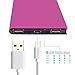Slim Power Bank,Sky-shop Portable Power Bank 15000mAh External Battery Charger, Ultra Slim Design with 2 USB Ports for iPhone,iPhone 8,iPhone X,iPad, Samsung ,HTC ,LG and More(Rose Gold)