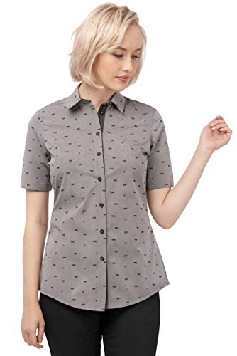 Chef Works Women's Omaha Shirt, Grey, Large