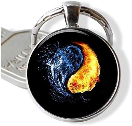 Vintage Yin Yang Keychain, Yin Yang Pendant Jewelry Key Chain