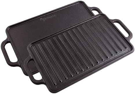 Victoria GDL-189 Rectangular Cast Iron Double Burner, Reversible