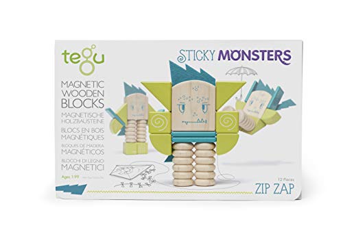 Tegu Zip Zap Magnetic Wooden Block Set