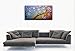 Asdam Art Paintings- 24x48 inch Flower Canvas Painting Hand Painted 3D Abstract Canvas Large Wall Art for living room Purple