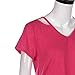 Iusun Women Summer V-Neck Short Sleeve T-Shirt Casual Blouse Tops (Hot Pink, XL)