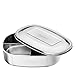 Bruntmor Trois 3 Section 18/10 Stainless Steel kids Lunch Box & Food Container, 17oz