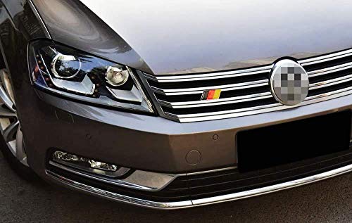 image for iJDMTOY Set of Germany Flag Emblem Grille Badge Fit Germany Cars Such 