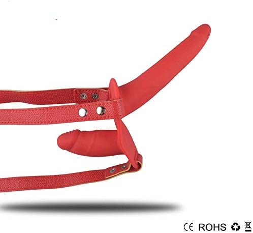 UYMKTRO SweaTshirt Double Pants Elastic Harness Strap on for Woman Strap on Privacy Toy for Couple Privacy Games Unrestrained,Red