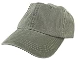 Levine Hat Unisex Stone Washed Cotton Baseball Cap Adjustable Size (One Size, Olive)