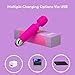 Luna Vibrator - Rechargeable Personal Wand Massager - 20 Vibration Patterns & 8 Multi-Speed - Quiet, Small, Compact & Powerful - Sex Toy for Couple, Men & Women - Travel Bag Included - Hot Pink
