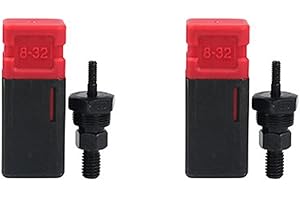 2PCS Rivet Nut Gun Mandrel and Nose Piece Accessary, 8-32 Rivet Nut Tool Tip Steel Replacement Mandrel for Hand Rivet Nut Too
