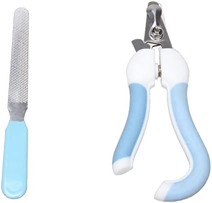 Pet Nail Clippers And Trimmers For Cat And Dog With Nail File and Safety Guard PC003 (small, blue)