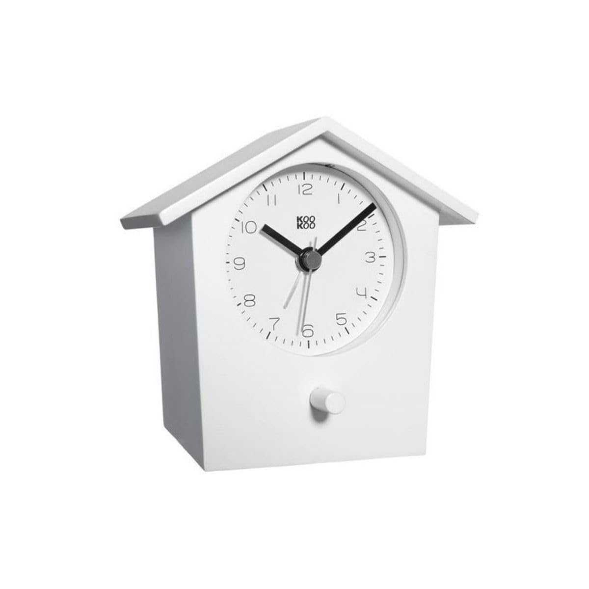KOOKOO EarlyBird white, bird voice alarm clock with real bird voices and a three-tone gong
