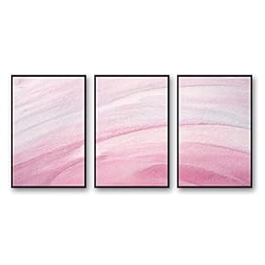 3 Piece Framed Canvas Home Artwork Decoration Watercolor Sfumato Canvas Wall Art for Living Room, Bedroom - 16"x24"x3 Panels