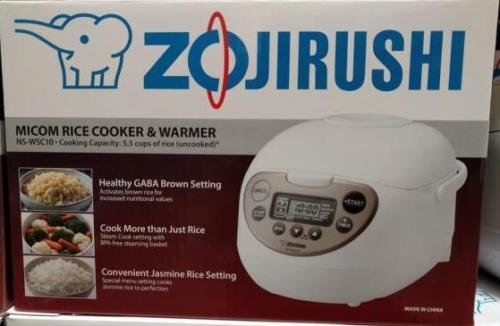 Zojirushi Micom Rice Cooker & Warmer 5.5 Cups White Steamer NS-WSC10