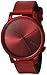 KOMONO ' Winston' Quartz Stainless Steel and Leather Dress Watch, Color:red (Model: KOM-W2267)