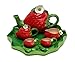 Unique Design Porcelain Miniature Strawberry Fruit Tea Set Mini Home Fairy Garden Figurine Dollhouse Kitchen Decor Accessories Tillandsia Air Plant Succulent Pot Planter Collectible Item.(Strawberry)