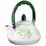 Corelle Coordinates by Reston Lloyd Enamel on Steel Teakettle, 1.2-Quart, Bamboo Leaf