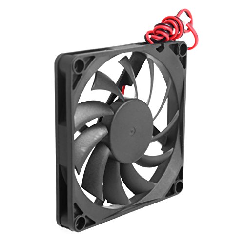 BYNNIX 12V 2-Pin 80x80x10mm PC Computer CPU System Heatsink Brushless Cooling Fan 8010