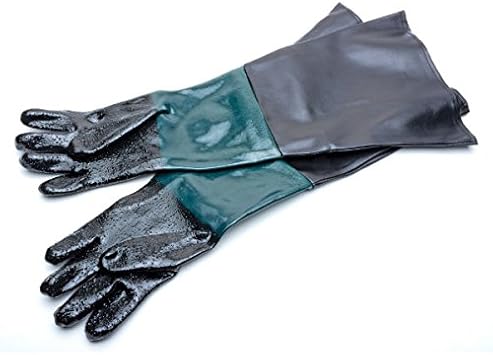 Amazon Com Eastwood 23 In X 7 Vinyl And Rubber With Gripping Palms Fingers Glove Set Replacement Abrasive Media Blast Cabinet Automotive