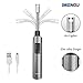 Metal Electric Arc Lighter, imenou New Alloy USB Rechargeable Flameless 360° Flexible & Windproof USB Lighters Long Li-ion Battery 1000 Times Spark Auto Power Off, Best for BBQ Camping (Metal Gray)