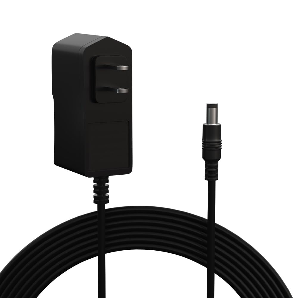 Photo 1 of 12 Volt 2A Power Adapter Supply AC to DC 2.1/2.5mm X 5.5mm Plug 12v 2 Amp Wall Plug Long 1m Cord Replacement Charger for Security CCTV Camera Speaker LCD Monitor