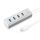 Anker USB C Hub, Aluminum USB C Adapter with 4 USB 3.0 Ports, for MacBook Pro 2018/2017, ChromeBook, XPS, Galaxy S9/S8, and More