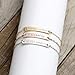 MignonandMignon Custom Engraved Bracelet Mother's Day Gift Personalized Jewelry Bridesmaid Custom Roman Numeral Gold Anniversary- 3BR-RN