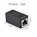 RJ45 Coupler, 6 Pack in Line Coupler Cat7 Cat6 Cat5e Ethernet Cable Extender Adapter Female to Female Ethernet Cable Coupler (Black-6 Pack)