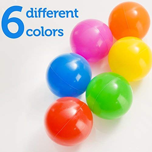 Plastic Air Filled Balls for Pits 100 Pack | Crush Proof, Durable, BPA & Phthalates Free, Colorful | for Indoors & Outdoors, Play Tents, Kiddie Pools, Playpen, Jumping Castles, Bounce Houses - Thumbnail 2