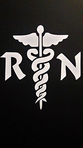 Chase Grace Studio Nurse Nursing RN Star OF Life Vinyl Decal Sticker|WHITE|Cars Trucks Vans SUV Laptops Wall Art|5.5" X 5.25"|CGS548